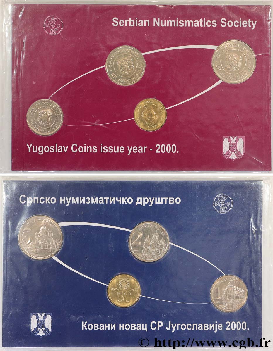 YOUGOSLAVIE Lot 4 monnaies 2000  SPL 