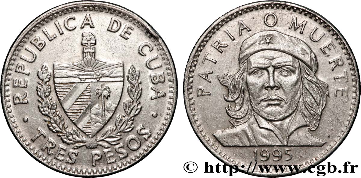 CUBA 3 Pesos Ernesto “Che” Guevara 1995 AU