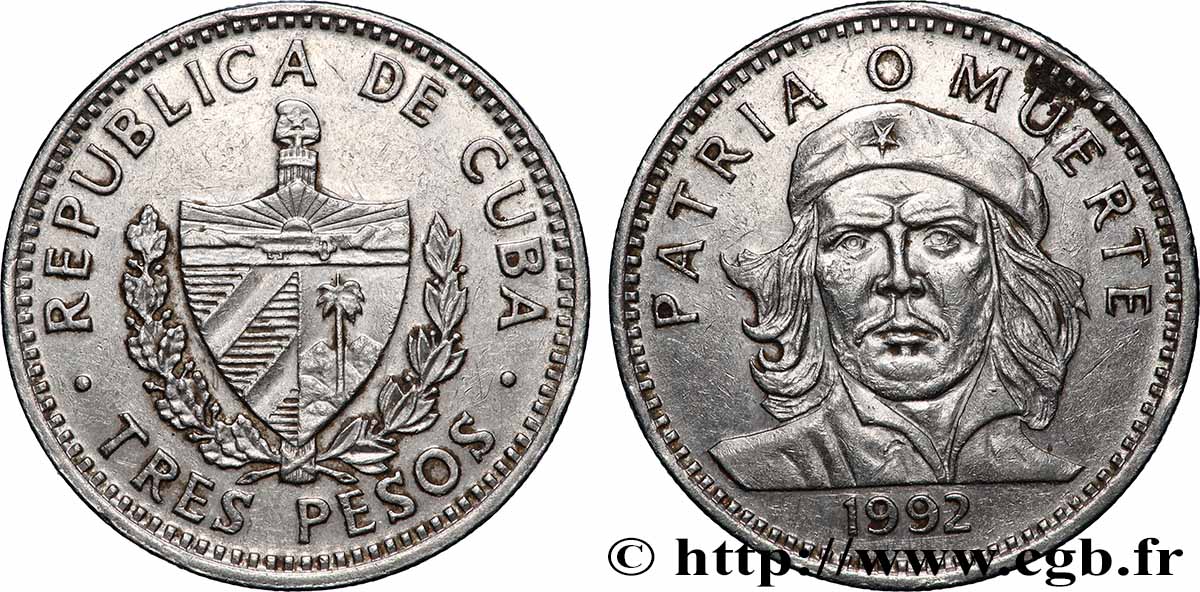 KUBA 3 Pesos Ernesto “Che” Guevara 1992 VZ