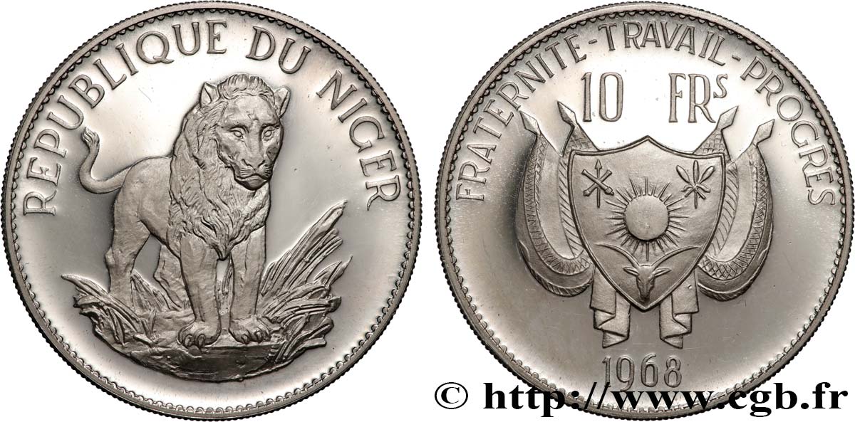 NIGER 10 Francs 1968  MS 