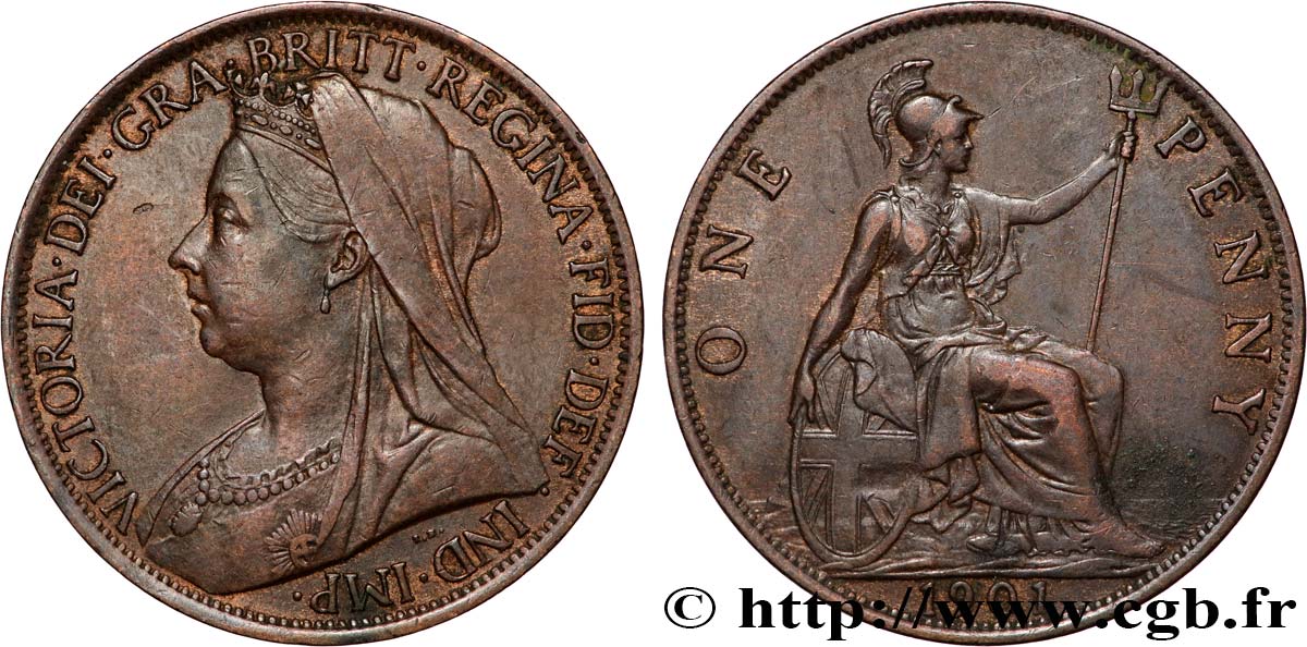 VEREINIGTEN KÖNIGREICH 1 Penny Victoria 1901  SS 