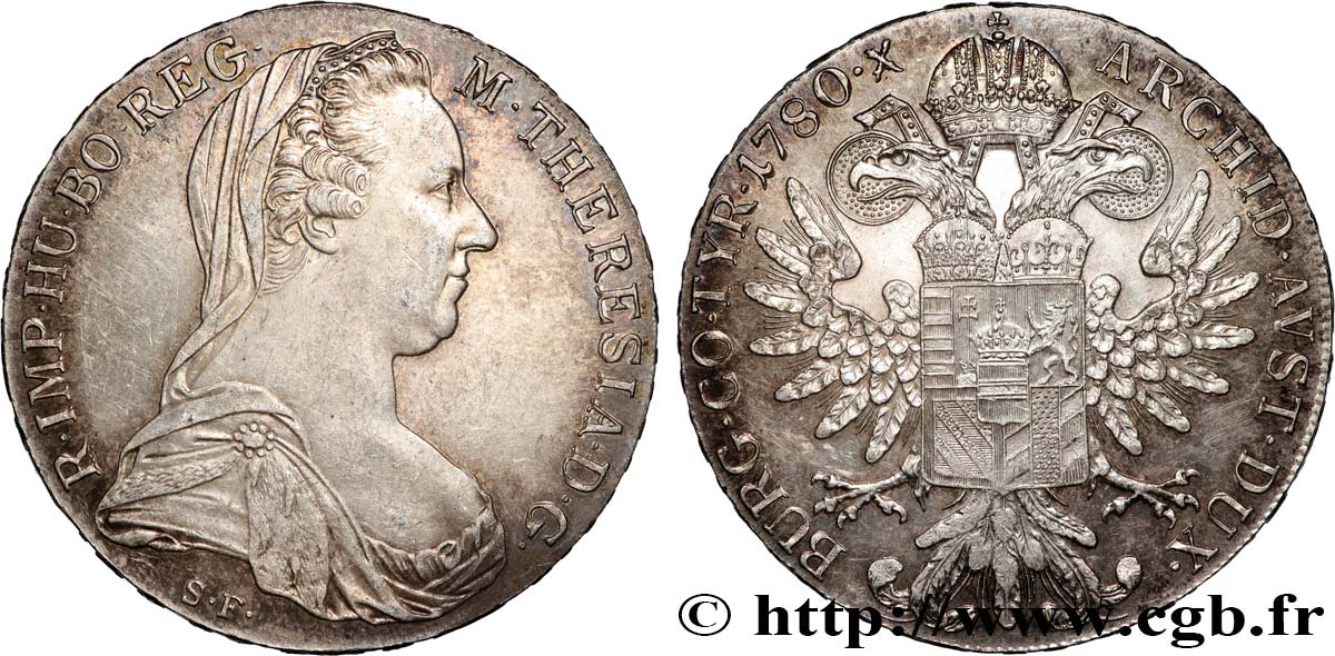 AUTRICHE 1 Thaler (REFRAPPE) Marie-Thérèse 1780 Vienne SUP