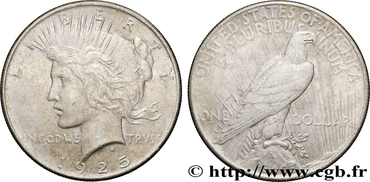 STATI UNITI D AMERICA 1 Dollar type Peace 1925 Philadelphie BB