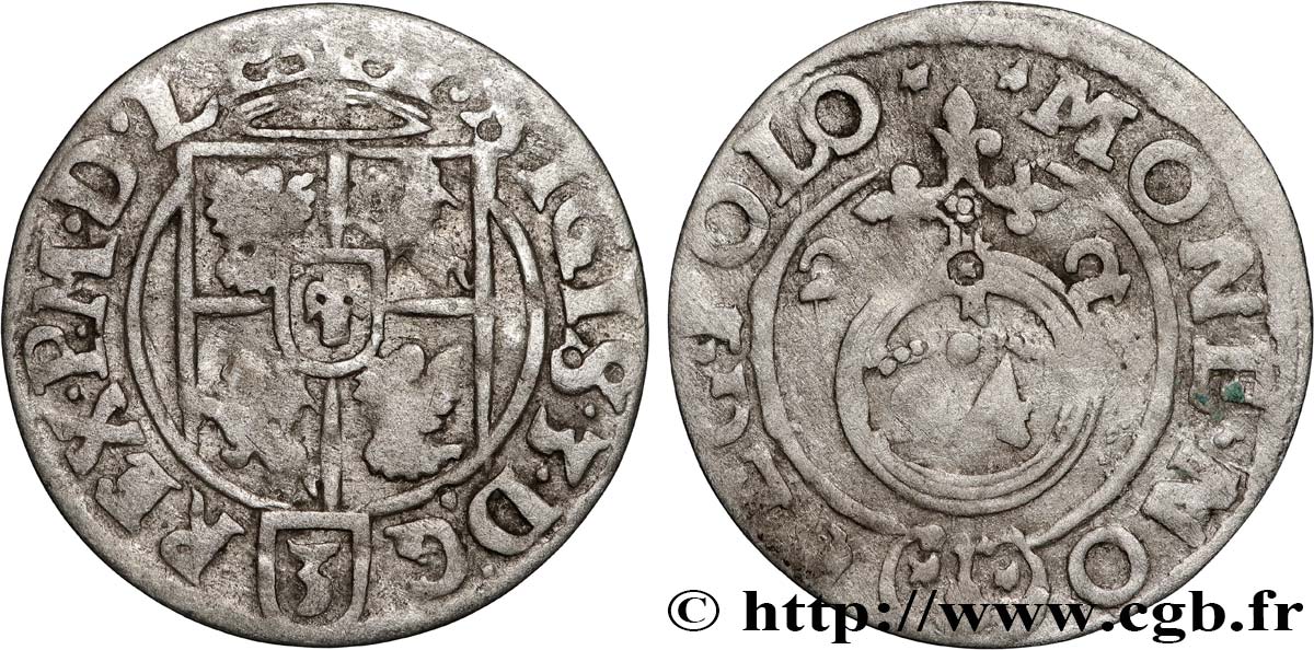 POLOGNE - ROYAUME DE POLOGNE - SIGISMOND III VASA 1 Półtorak / 3 Polker / 1/24 Thaler Sigismond III Vasa 1622 Cracovie TB+