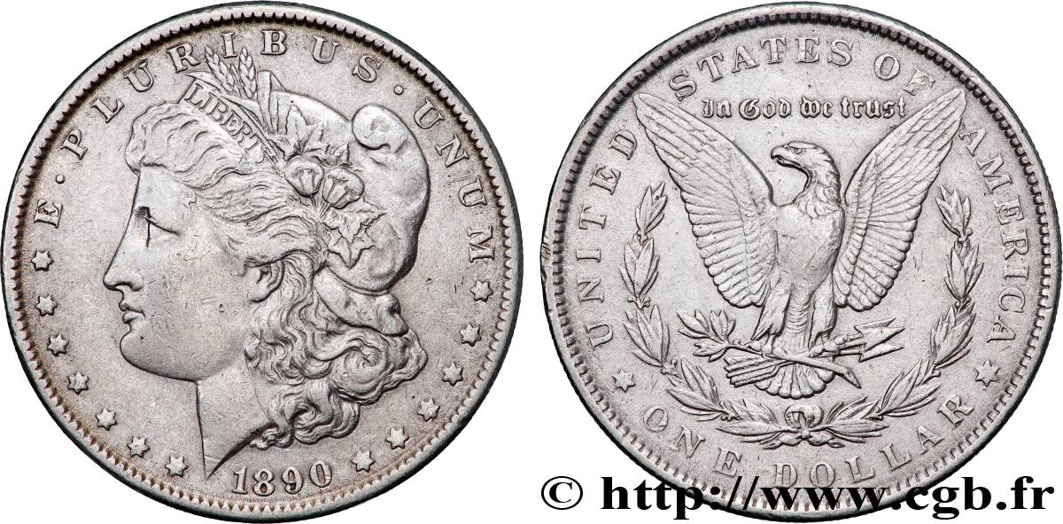 ÉTATS-UNIS D AMÉRIQUE 1 Dollar Morgan 1890 Philadelphie TTB