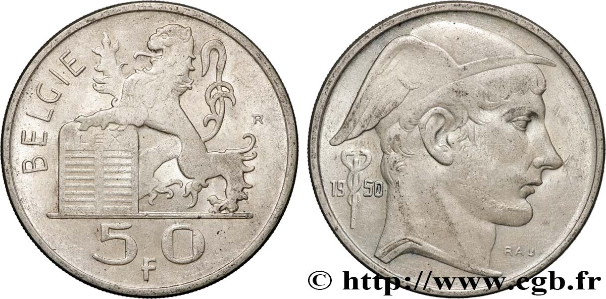 BELGIQUE 50 Francs légende flamande 1950 TTB