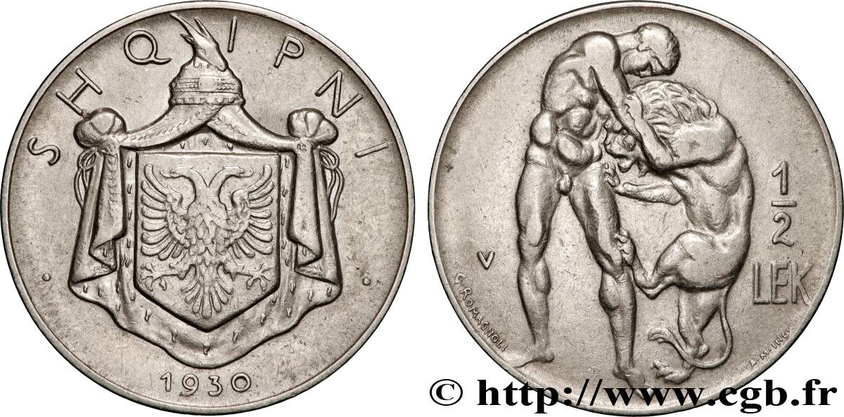 ALBANIE 1/2 Lek 1930 Vienne TTB+