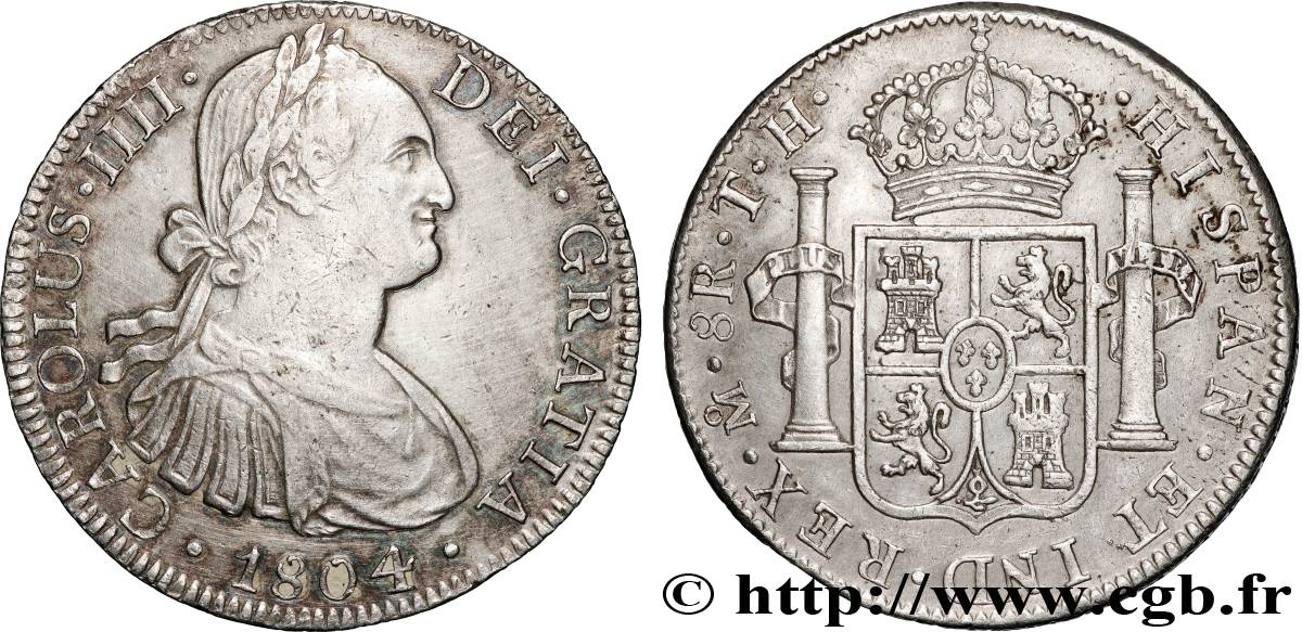 MEXIQUE - CHARLES IV 8 Reales 1804 Mexico TTB