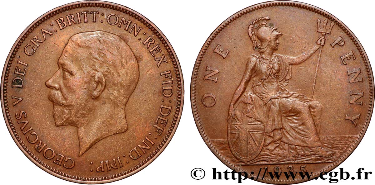 ROYAUME-UNI 1 Penny Georges V 1935 TTB