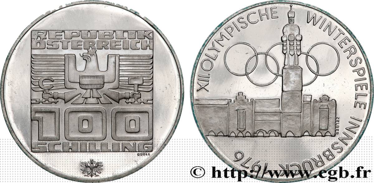 AUSTRIA 100 Schilling Proof JO d’Hiver 1975 Hall AU