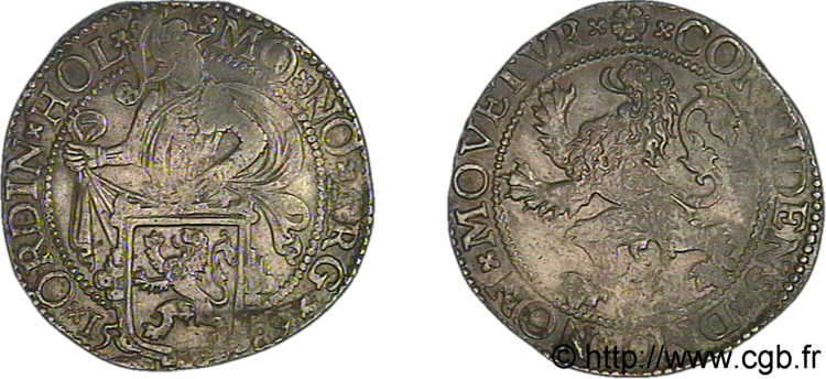 PAYS-BAS - PROVINCES-UNIES - HOLLANDE Daldre ou écu au lion 1589 Dordrecht TTB+