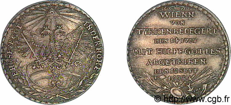 AUTRICHE - LEVÉE DU SIÈGE DE VIENNE Jeton commémorant la levée du siège de Vienne 1683 Vienne EBC