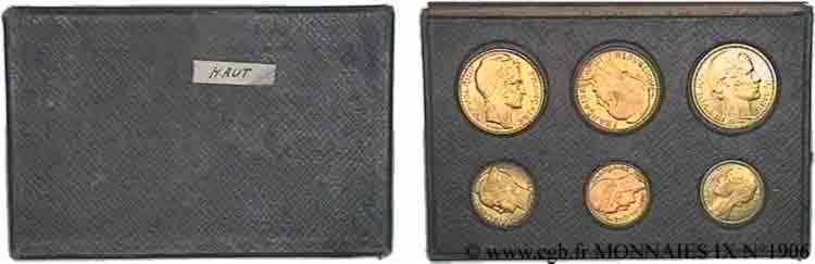 Lot de six pièces du concours de 1929 en bronze aluminium : 1929 Paris F./ SPL