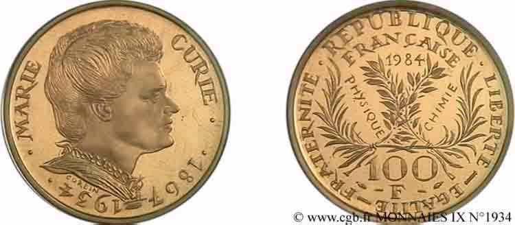 100 francs or Marie Curie 1984 Paris F.1600/1 MS 