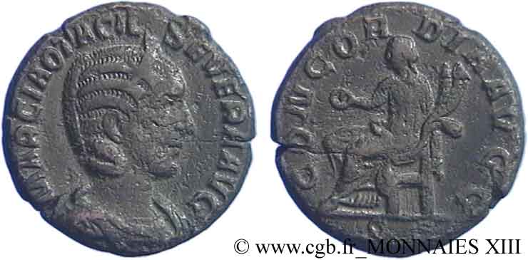OTACILIA SEVERA Moyen bronze, dupondius ou as, (MB, Æ 24) TTB