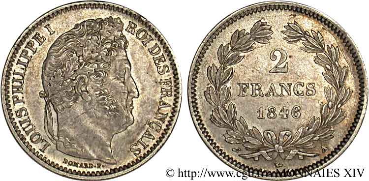 2 francs Louis-Philippe 1846 Paris F.260/108 AU 