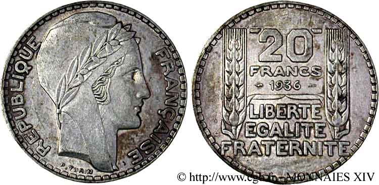 20 francs Turin 1936 Paris F.400/7 SS 