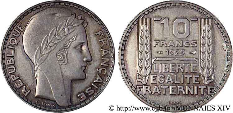 Essai - piéfort de 10 francs Turin 1929  F.360/1P MS 