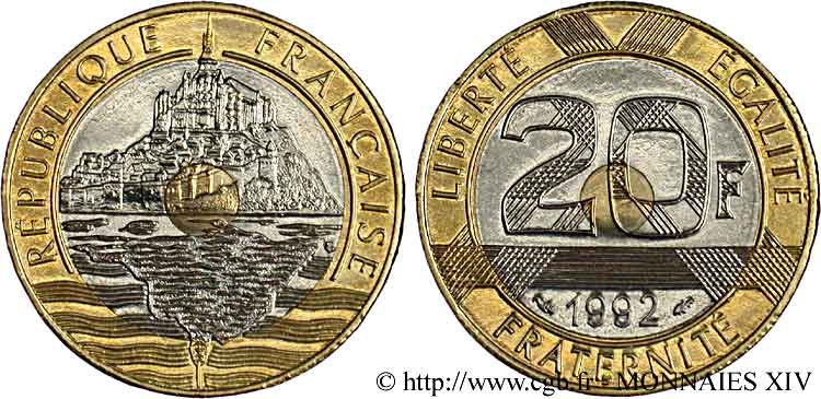 20 francs Mont Saint-Michel BU (Brillant Universel) 1992 Pessac F.403/6 FDC