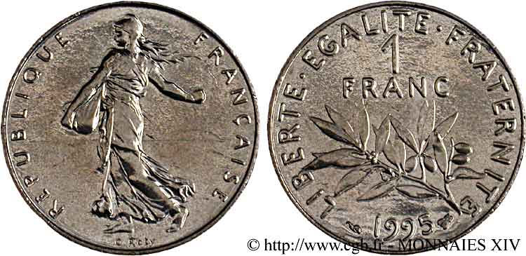 1 franc Semeuse, nickel 1995 Pessac F.226/43 MS