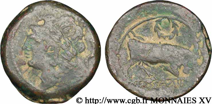 MASSALIA - MARSEILLES Bronze lourd au taureau (hémilitron), (MB, Æ 25) XF