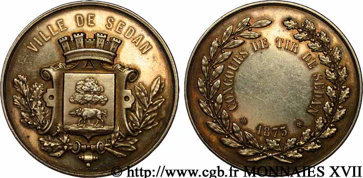 ARDENNES - JETONS, TOKENS AND MEDALS OF THE SEDAN AREA Médaille de la Société de tir de Sedan AU