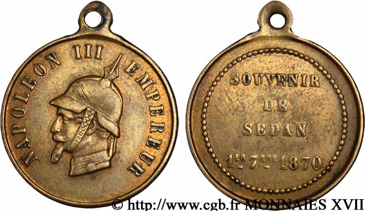 SATIRIQUES - GUERRE DE 1870 ET BATAILLE DE SEDAN Médaille satirique TTB+