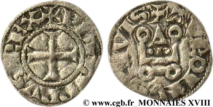 PHILIPPE IV LE BEL Obole tournois à l O rond c. 1285-1290  TB+