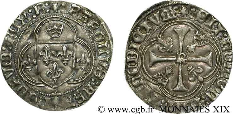 CHARLES VIII Blanc à la couronne de Bretagne après 1491 Rennes q.SPL