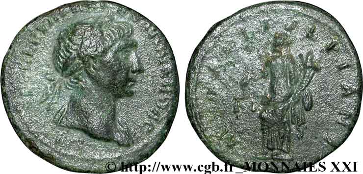 TRAIANUS Semis, monnaie des mines, (PB, Æ 19) fSS