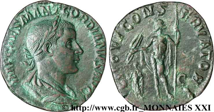 GORDIANO III Sesterce, (GB, Æ 31) SPL