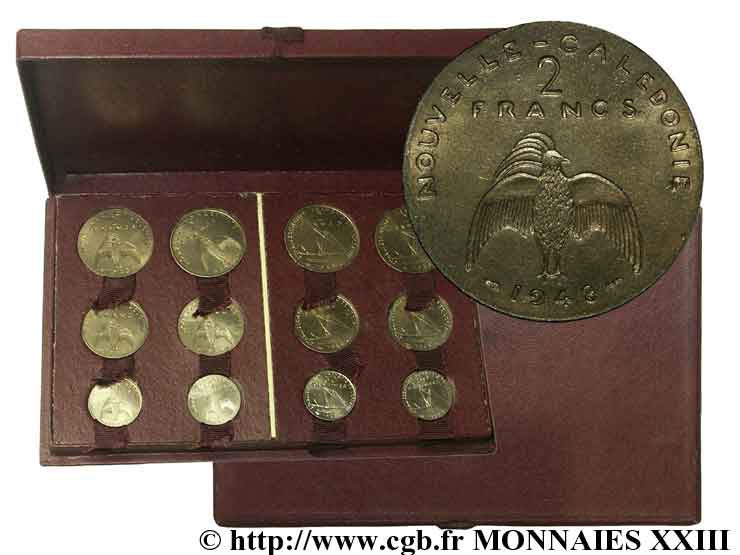 UNION FRANÇAISE - QUATRIÈME RÉPUBLIQUE Boîte de 12 essais des colonies françaises 1948 Monnaie de Paris FDC 