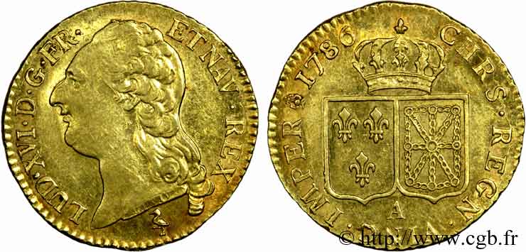 LOUIS XVI Louis d or aux écus accolés 1786 Paris q.SPL/SPL