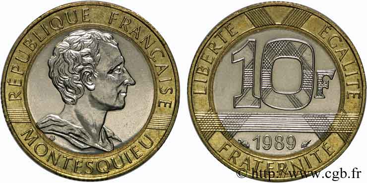 10 francs Montesquieu 1989 Pessac F.376/2 MS