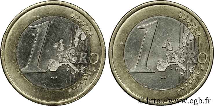 EUROPEAN CENTRAL BANK 1 euro, double face commune n.d. AU