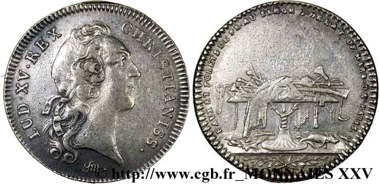 HENRI III Jeton Ar 30, Eaux et Forêts XF