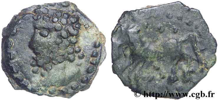 GALLIA - BELGICA - BELLOVACI (Regione di Beauvais) Bronze au cheval, “type de Vendeuil-Caply” q.SPL/MB