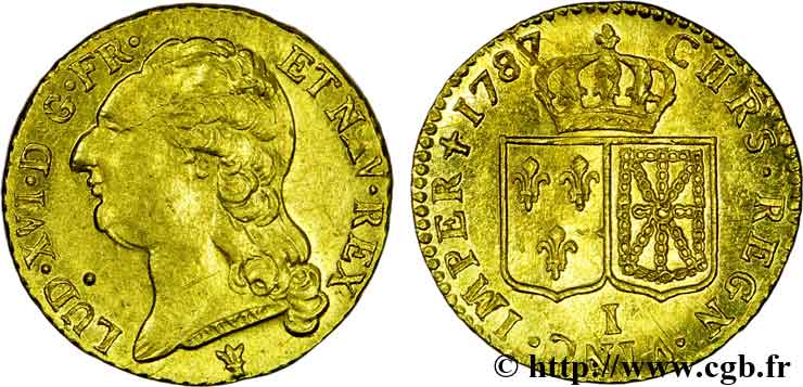 LOUIS XVI Louis d or aux écus accolés 1787 Limoges TTB+/SUP