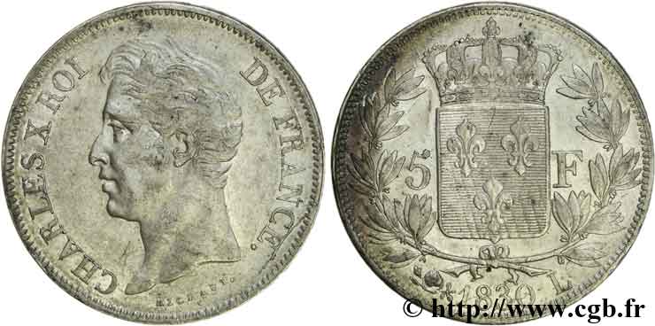5 francs Charles X, 2e type 1830 Bayonne F.311/47 SS