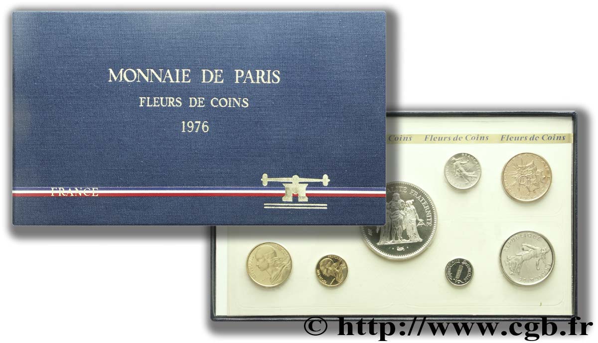 Boîte Fleur de Coins 1976 Paris F.5000 20 FDC