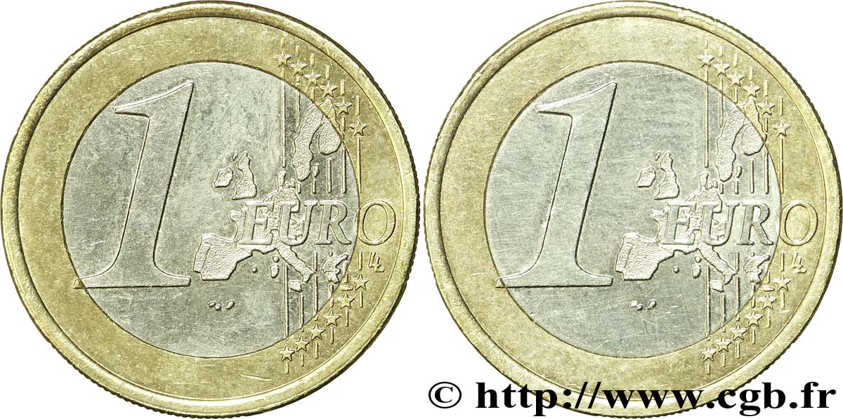 EUROPEAN CENTRAL BANK 1 euro, double face commune n.d. AU