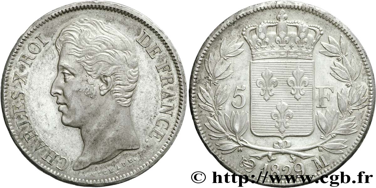 5 francs Charles X, 2e type 1829 Toulouse F.311/35 AU