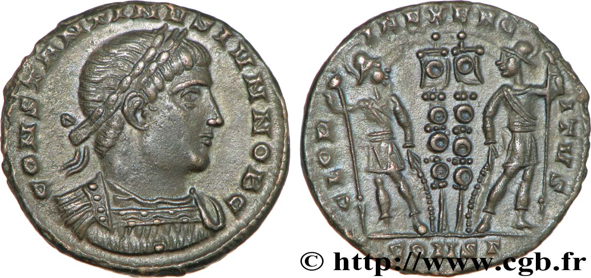 COSTANTINO II Centenionalis ou nummus MS