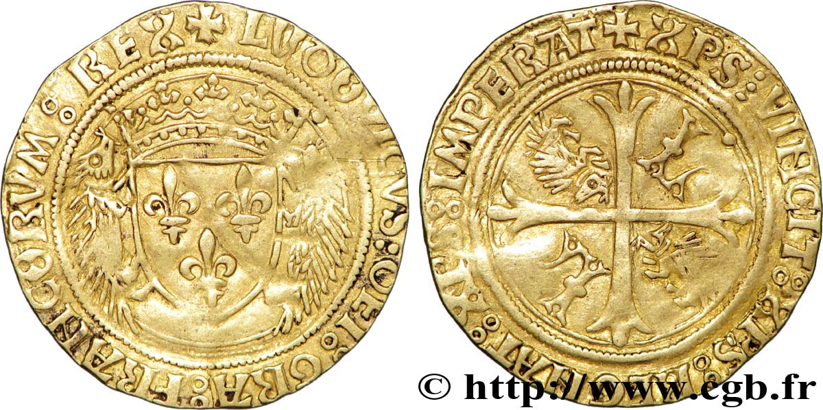 LOUIS XII  Écu d or aux porcs-épics 19/11/1507 Montpellier XF
