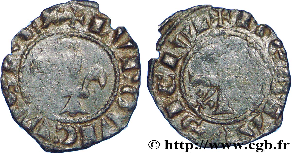 LUDWIG IX  SAINT LOUIS  Obole c. 1244-1247 Nîmes fSS/S