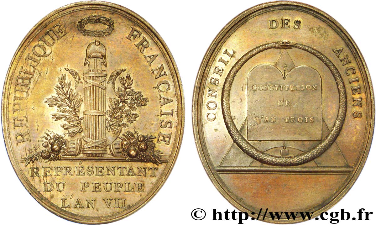 DIRECTOIRE Médaille CU 56, Conseil des Anciens AU