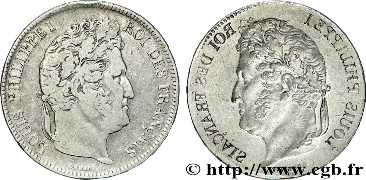 5 francs, IIe type Domard, frappe incuse n.d. - F.324/- var. S 