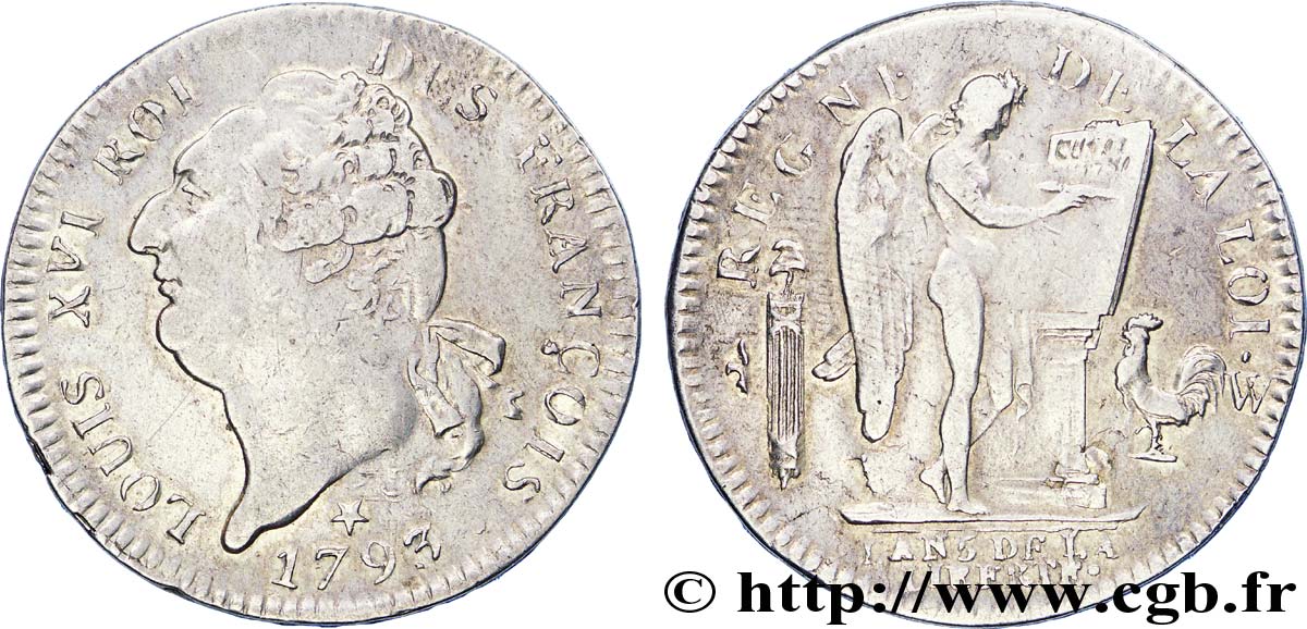 NATIONALKONVENT Écu dit au génie 1793 Lille SS