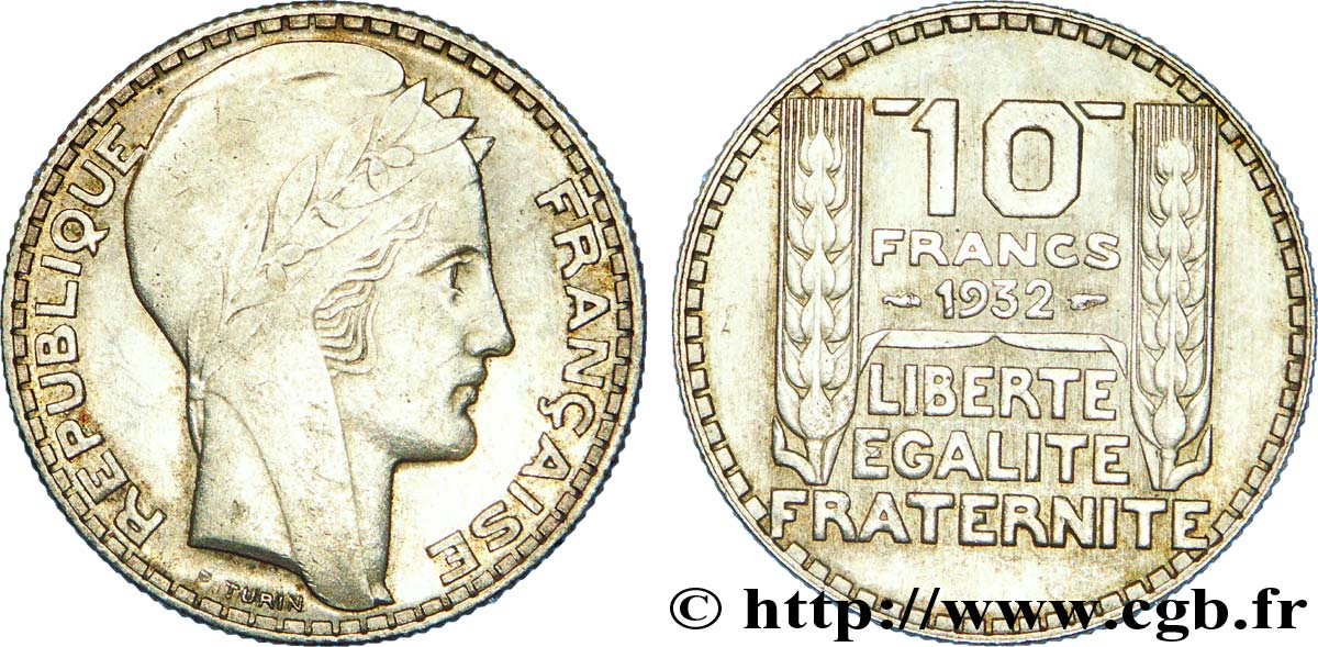 10 francs Turin 1932  F.360/5 XF 