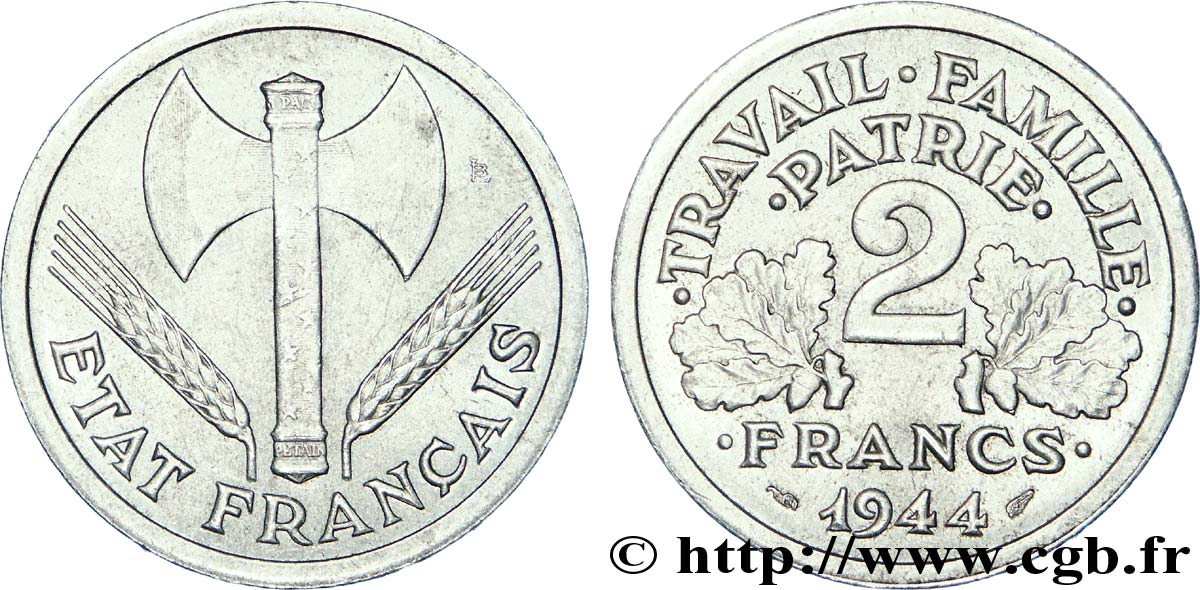 2 francs Francisque 1944  F.270/4 AU 
